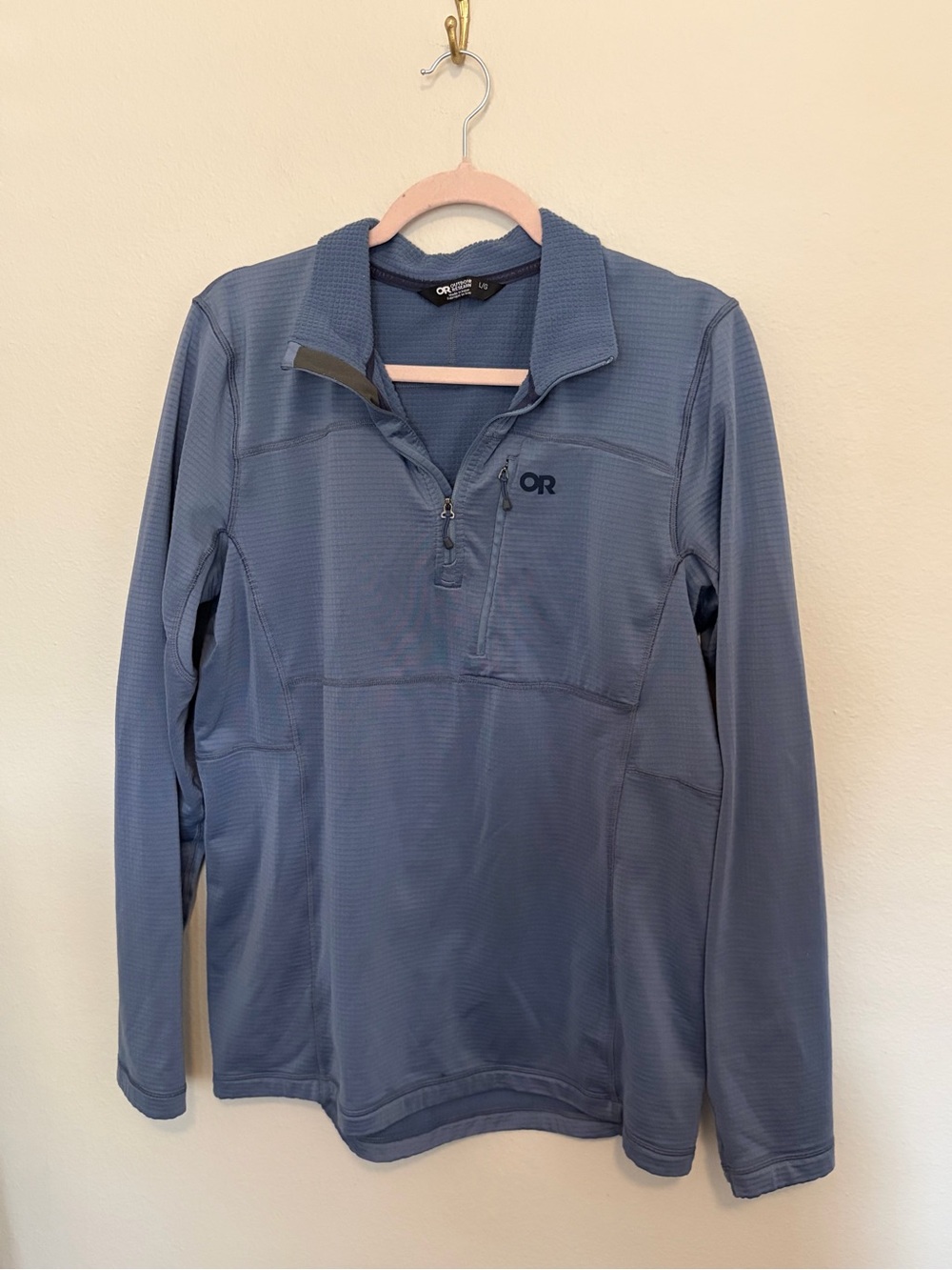 Outdoor Research Vigor Grid Fleece Quarter Zip Blue Large